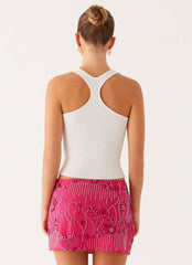 Adored By You Mini Skirt - Fuchsia