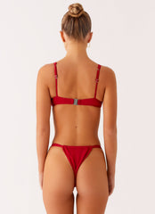 Airlie Balconette Bikini Top - Deep Red