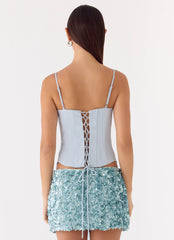 Ania Corset Top - Blue