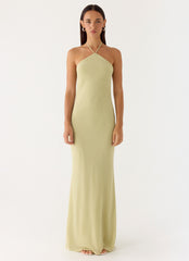 Anouk Halter Maxi Dress - Sage