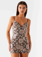 Apolina Sequin Cami Top - Chocolate