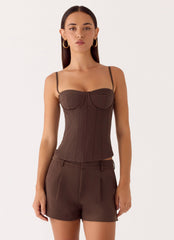 Asher Suiting Shorts - Dark Chocolate