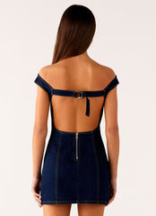 Bonnie Denim Mini Dress - Indigo