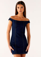 Bonnie Denim Mini Dress - Indigo