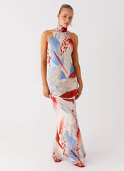 California Maxi Dress - Deep Sea Bloom