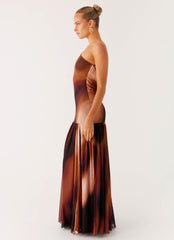 Carlina Maxi Dress - Black Gradient