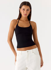 Chauncey Halter Top - Black
