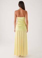 Cierra Strapless Maxi Dress - Yellow