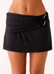 Collab Mini Skirt - Black