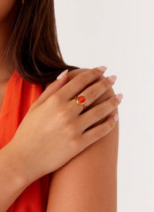 Coralina Ring - Gold/Amber