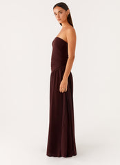Covia Strapless Maxi Dress - Dark Chocolate
