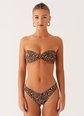 Delta Bandeau Bikini Top - Cheetah