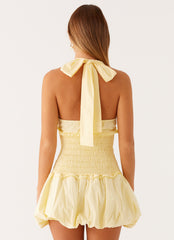 Dimi Bubble Mini Dress - Yellow