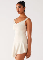 Dune Whisper Mini Dress - Ivory