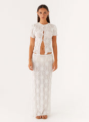 Effortlessly Low Rise Maxi Skirt - Ivory