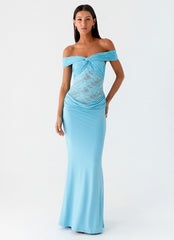 Either Way Maxi Dress - Turquoise Blue