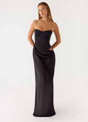 Emory Corset Maxi Dress - Black