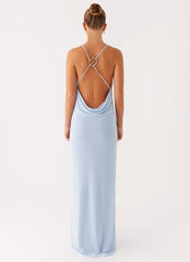Game Player Maxi Dress - Blue