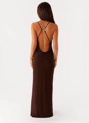 Game Player Maxi Dress - Chocolate