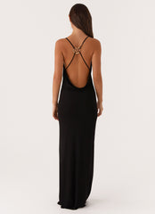Game Player Maxi Dress - Black
