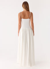 Giovanna Linen Maxi Dress - White