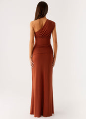 Glimmer Maxi Dress - Rust