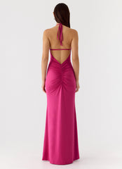 Have Your Attention Maxi Dress - Fuchsia
