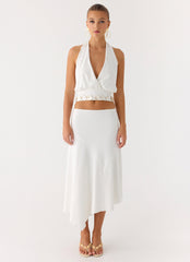 Ignite It Midi Skirt - White