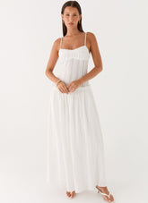 Jacinda Drop Waist Maxi Dress - Ivory