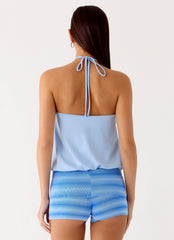 Jisoo Halter Top - Blue