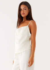 Kaia Cowl Neck Top - Butter