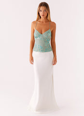Kamilla Sequin Cami Top - Mint