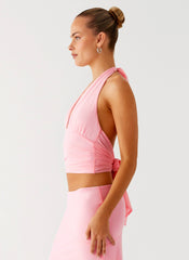 Kerrie Halter Top - Baby Pink