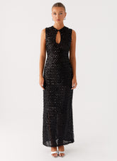 Kore Sequin Maxi Dress - Black