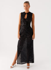 Kore Sequin Maxi Dress - Black