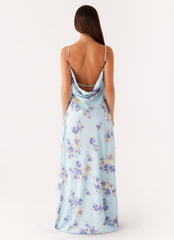 Liana Cowl Maxi Dress - Print
