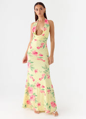 Like You Better Maxi Dress - Lemon Soleil