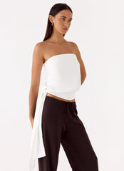 Livia Strapless Top - White