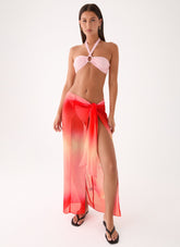 Low Tide Sarong Maxi Skirt - Sunburnt Petal
