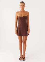 Ludo Mini Dress - Chocolate