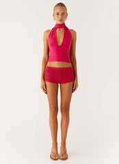 Lukella Crochet Mini Short - Hot Pink