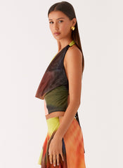Lustra Cowl Top - Moody Floral