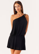 Makes Sense Mini Dress - Black