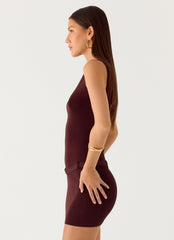 Masterplan Knit Mini Dress - Chocolate