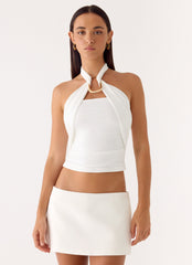 Midnight Sky Top - White