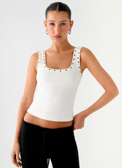 Miliani Eyelet Top - White