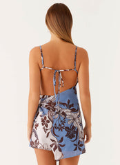 Mireya Mini Dress - Bluewood Blossom