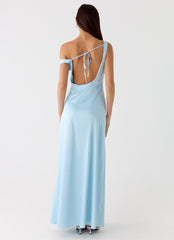 Palm Royal Maxi Dress - Ice Blue