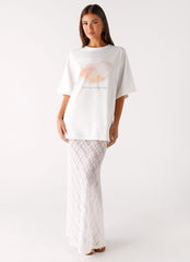 Pearl Oversized Tee - White