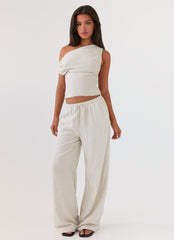 Set Sail Linen Pants - Oat